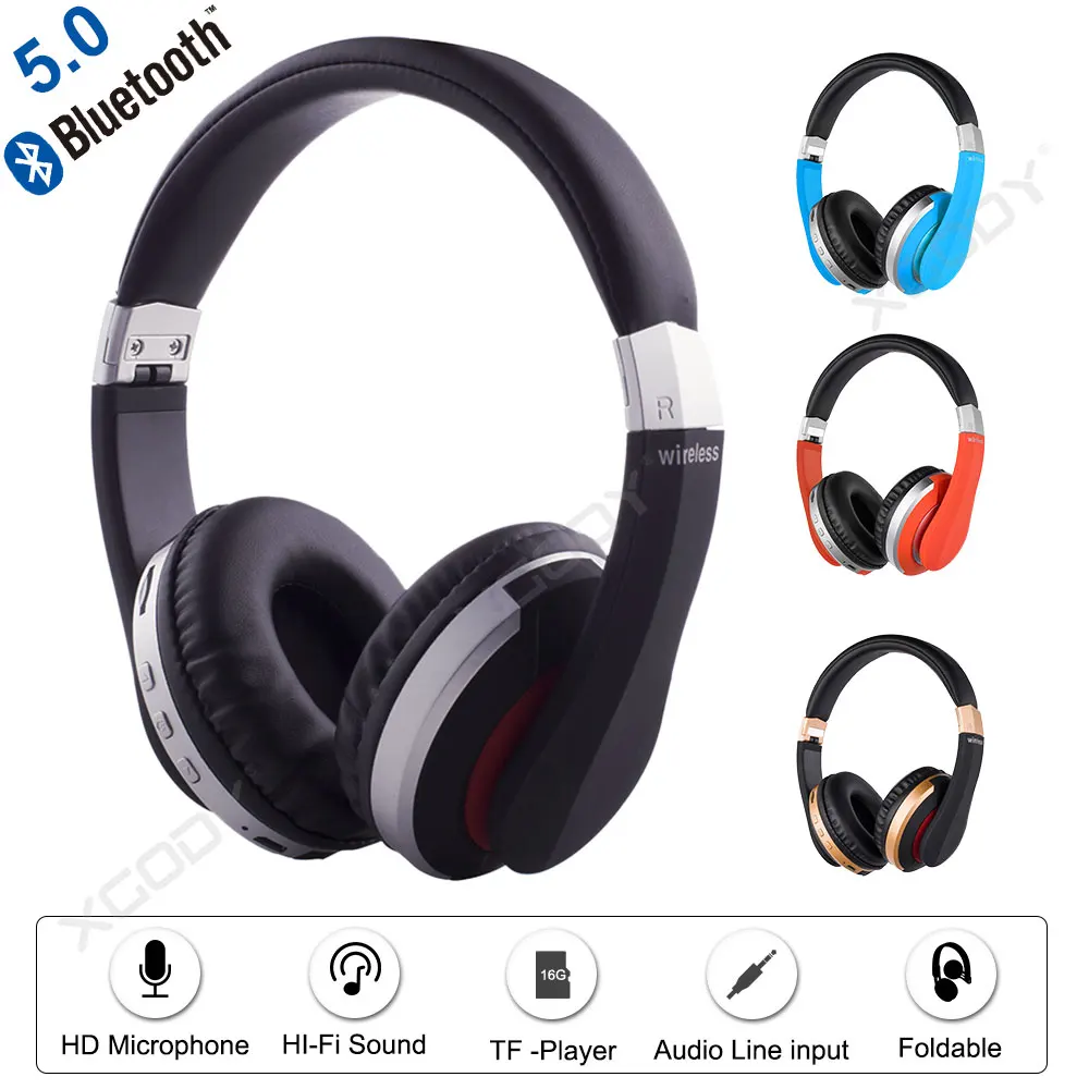 Беспроводные Bluetooth 5 0 наушники XGODY MH7 гарнитура с микрофоном проводные игровые