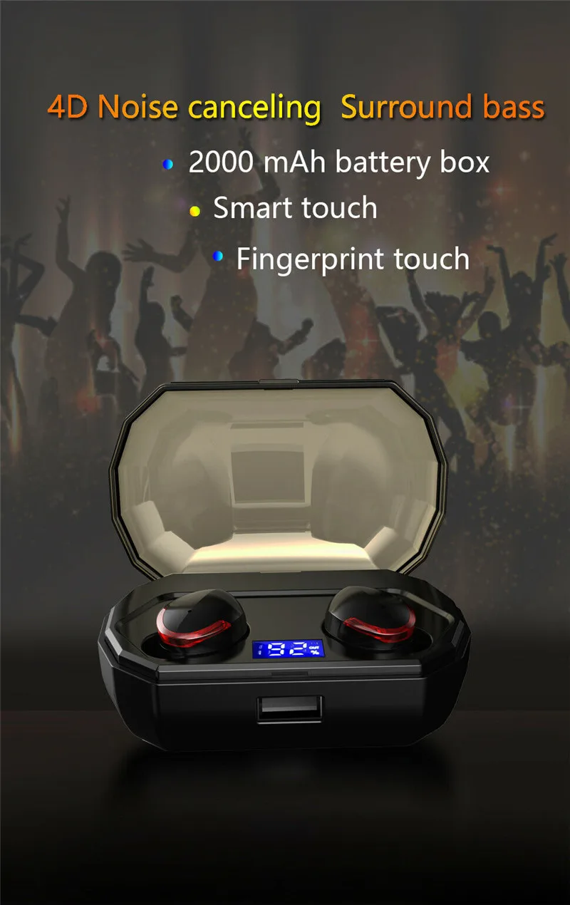 TWS-наушники PYMH с поддержкой Bluetooth 5 0 Hi-Fi | Электроника