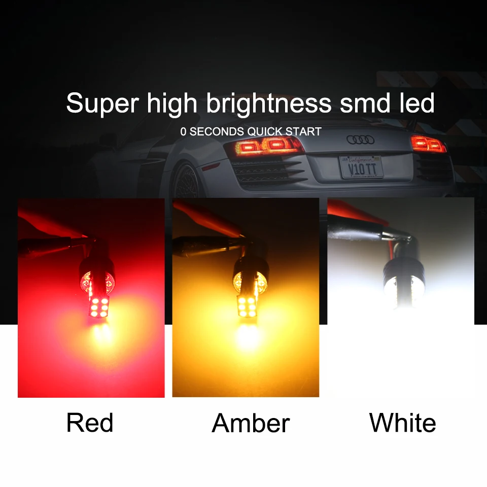 

NLpearl 2x Ba15s P21W Led Bulb Signal Lamp 12V 24V 1156 BA15S P21W BAU15S PY21W LED Canbus Turn Signal Brake Light Reverse Light