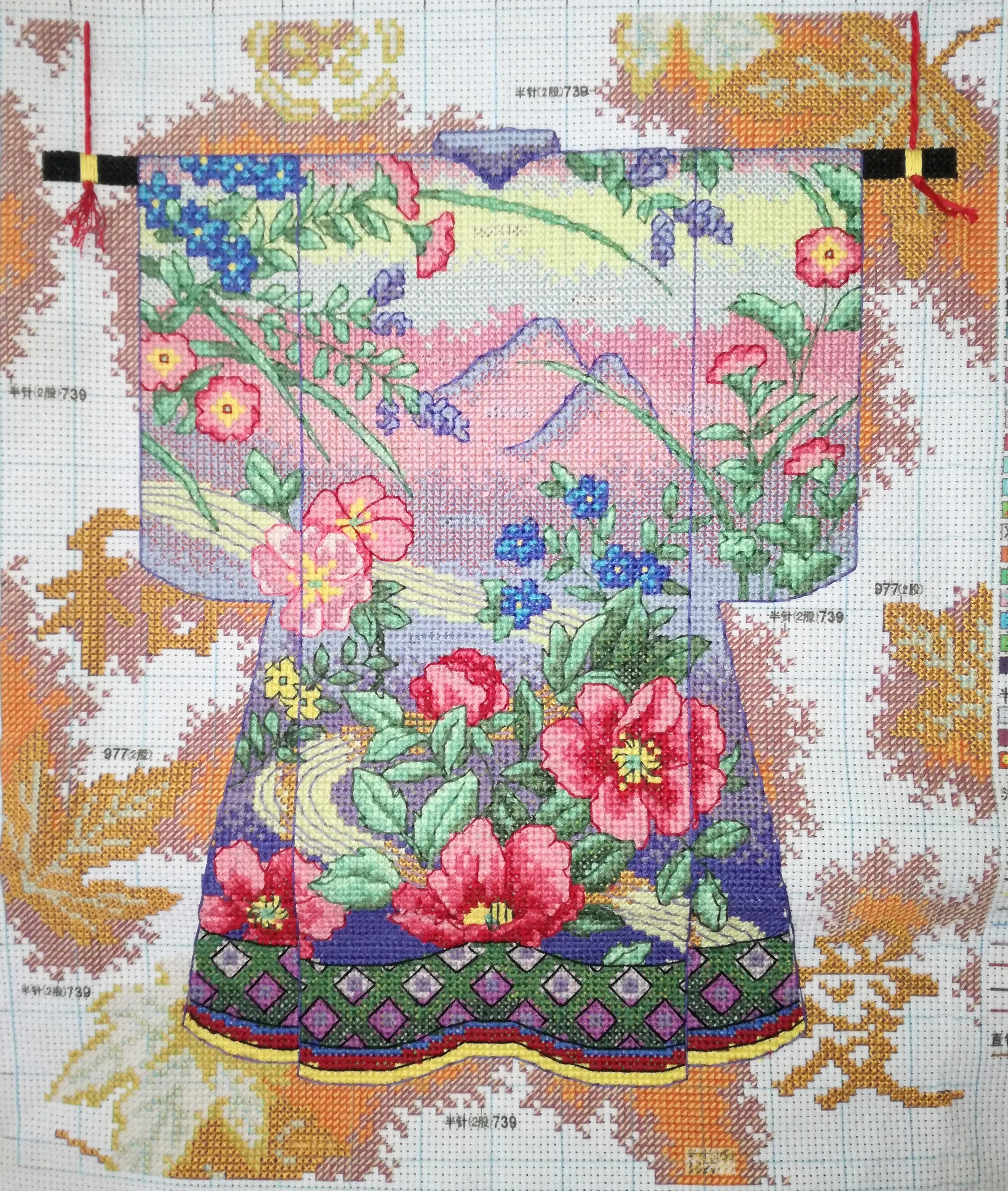 Набор для вышивки крестиком Fishxx T437 кимоно из 100% египетского хлопка|cross stitch kits|counted