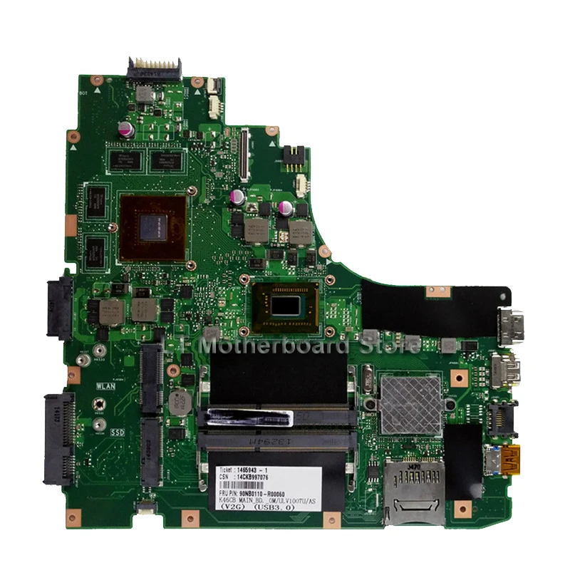 K46CB для Asus K46CM A46C K46C материнская плата ноутбука новая rev2.0 i5-3317U CPU GT630M тестовая |