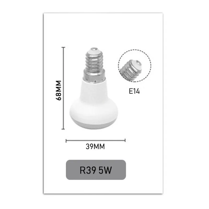 R39 5W E14 R39 R50 R63 R80 Светодиодная лампа-зонтик AC 85-265V E27 E14 Светодиодная лампа Bombillas лампа cfl светодиодные лампы-ампулы светильник Лампада экономия энергии - Испускаемый цвет: R39 5W E14