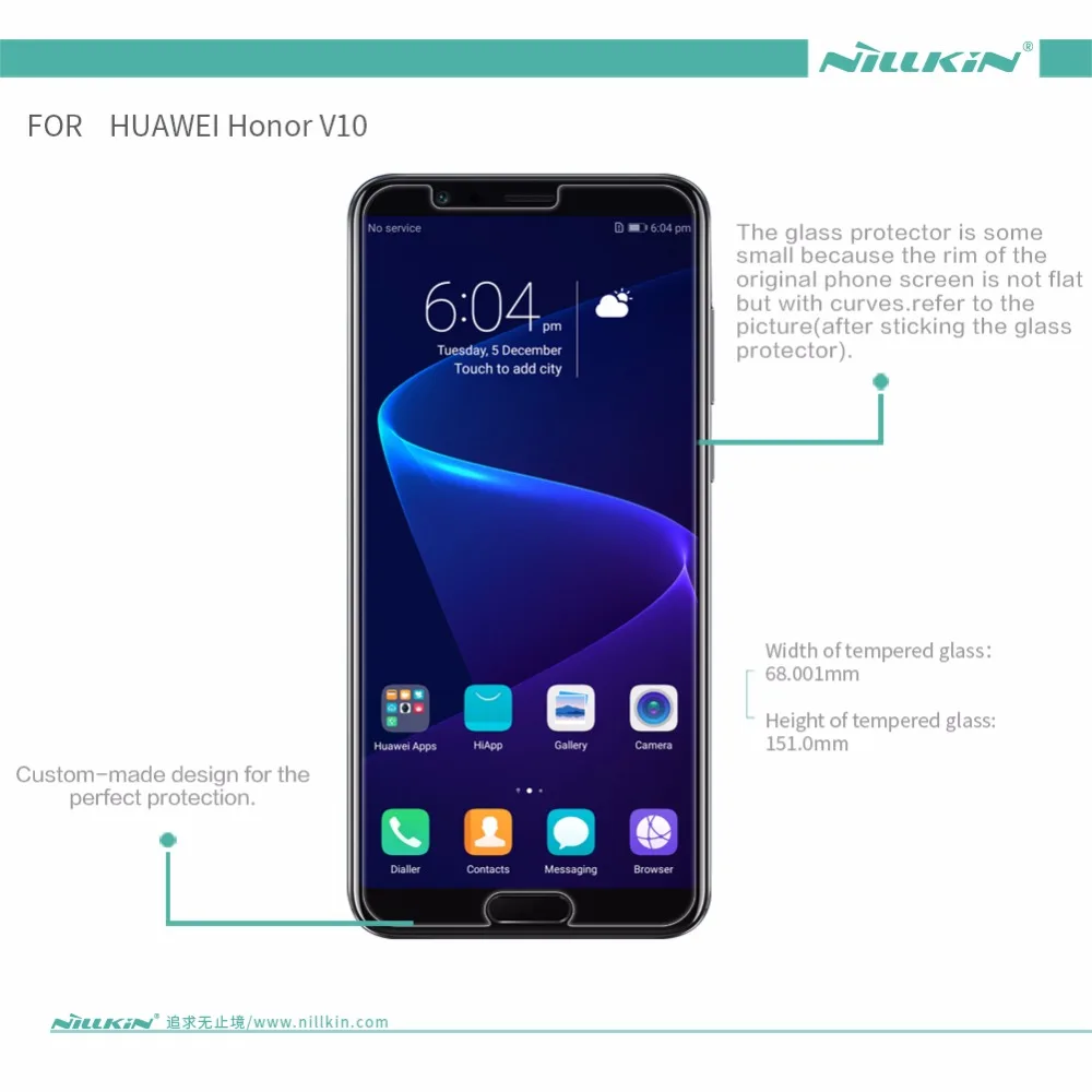 for honor view 10 2.5D Защитное стекло для huawei honor v10, пленка 0,2 мм Nillkin H+ PRO, Защитное стекло для huawei honor view 10 V10, закаленное стекло - Цвет: for honor view 10