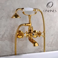 german online super furukawa antique full copper bathtub faucet shower faucet hot and cold calls ceramic handle