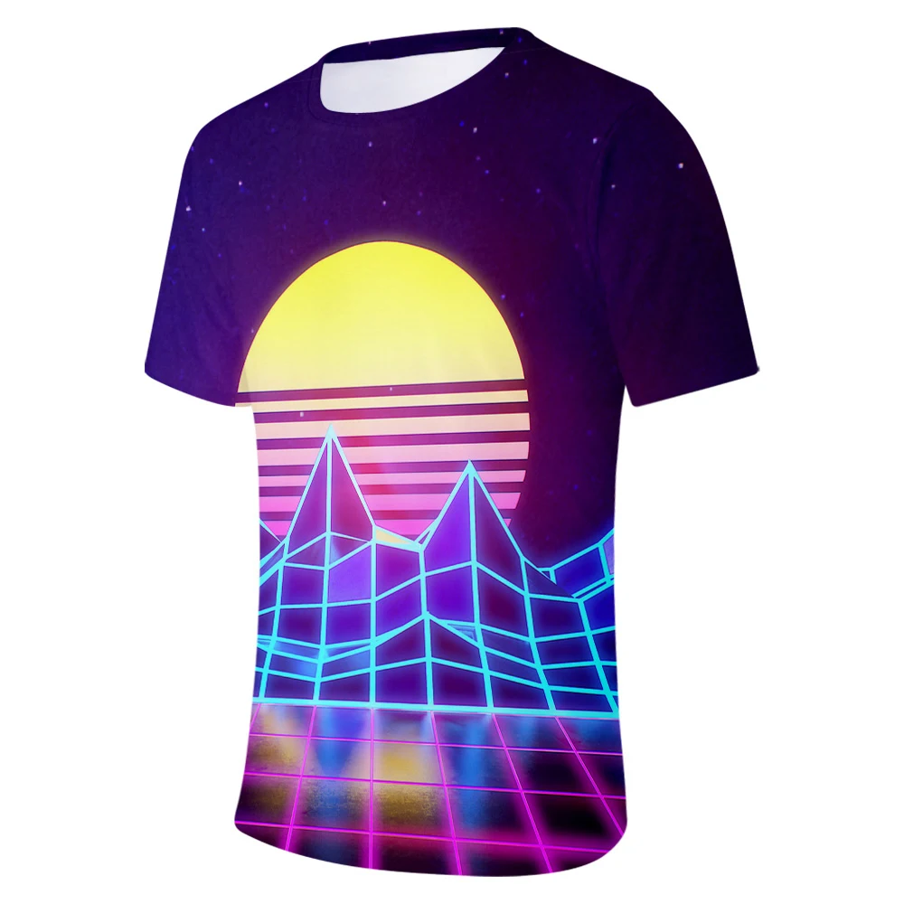 Новый модный костюм для косплея Vaporwave повседневные футболки с коротким рукавом и