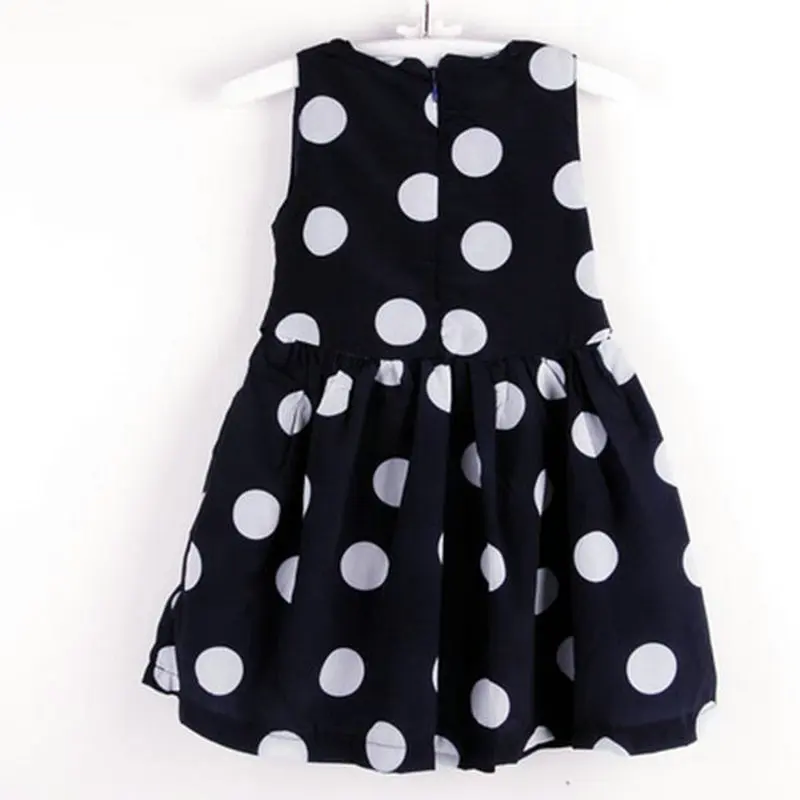 Summer New Kids Girls Dress Polka Dot Chiffon Sundress Ball Gown Toddler Tunic Bowknot Belt Children's | Детская одежда и