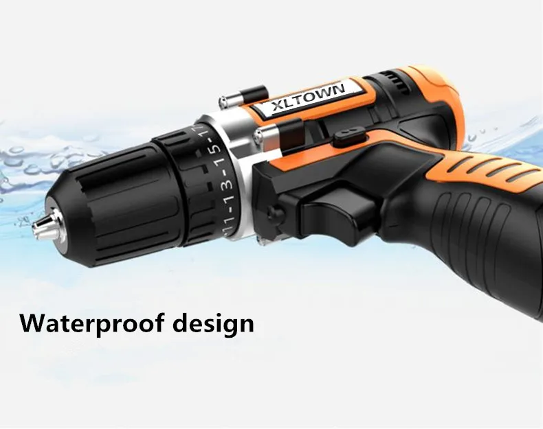 Xltown12v цифровой дисплей Литий Дрель с пластиковой коробке литиевая