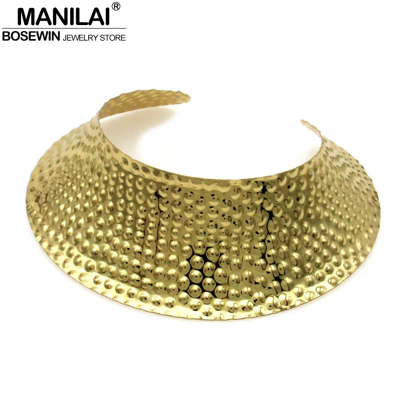 MANILAI панк дизайн сплав Открытый Torques Чокер ожерелья Модные женские шеи Fit