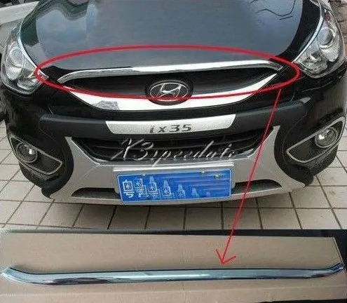 Dualis Хромированная передняя Верхняя решетка Вокруг обрезки для Hyundai IX35 2010 2014|grill