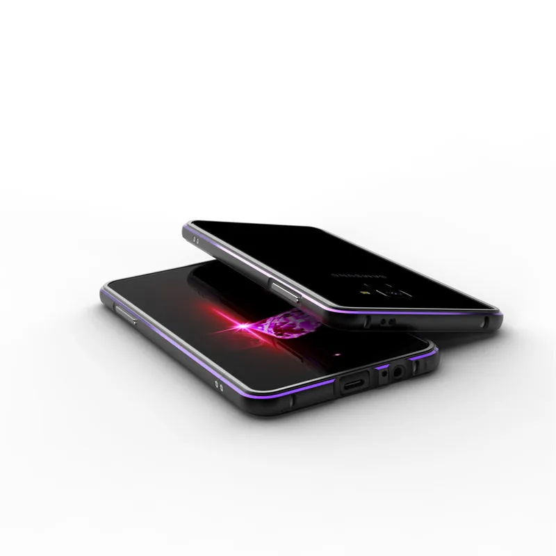 Для Samsung A8 Plus 2018 A730 бампер Блестящий металлический алюминиевый рамка чехол для