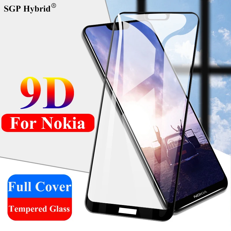 Закаленное стекло 9D для Nokia 9 PureView Защитное экрана 5 1 6 7 8 Plus X5 X6 X7 2018 2017 | Мобильные