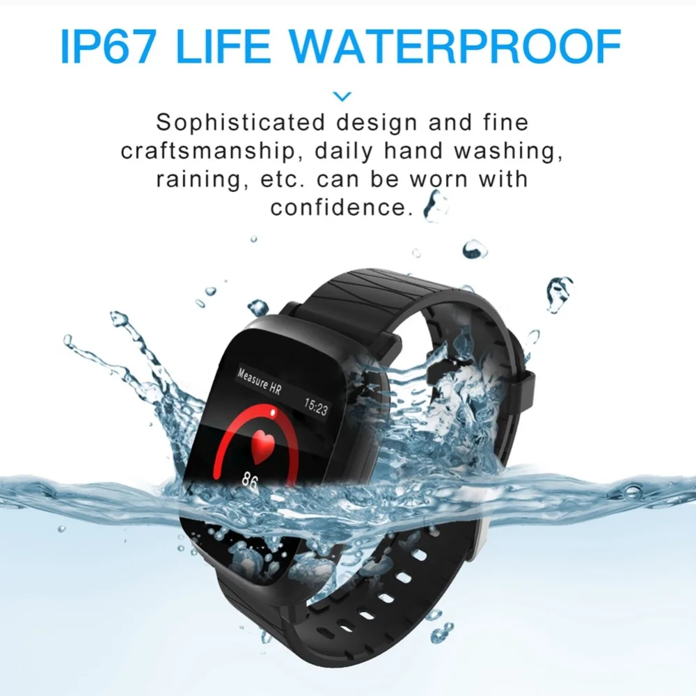 Hangrui M30 Smart Bracelet 1.3 inch Color Screen Wristband Fitness Tracker Heart Rate Waterproof Sport | Электроника