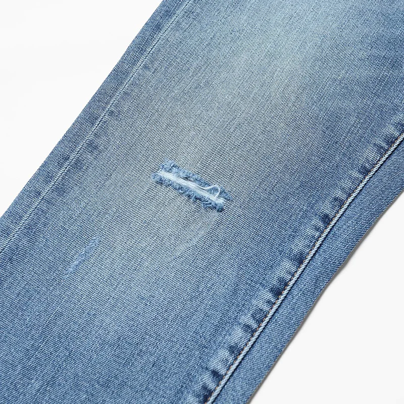 Мужские облегающие джинсы SIMWOOD рваные джинсовые штаны стрейч в обтяжку брюки