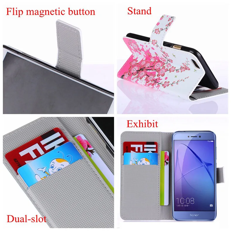 

pu leather phone case For Huawei P8 P9 Lite P10 Lite Y6 Y5 Y3 2017 Y3II Y5II Y6 II 2 Compact GR5 GR3 Honor 8 Lite 5X 5A 4C cover