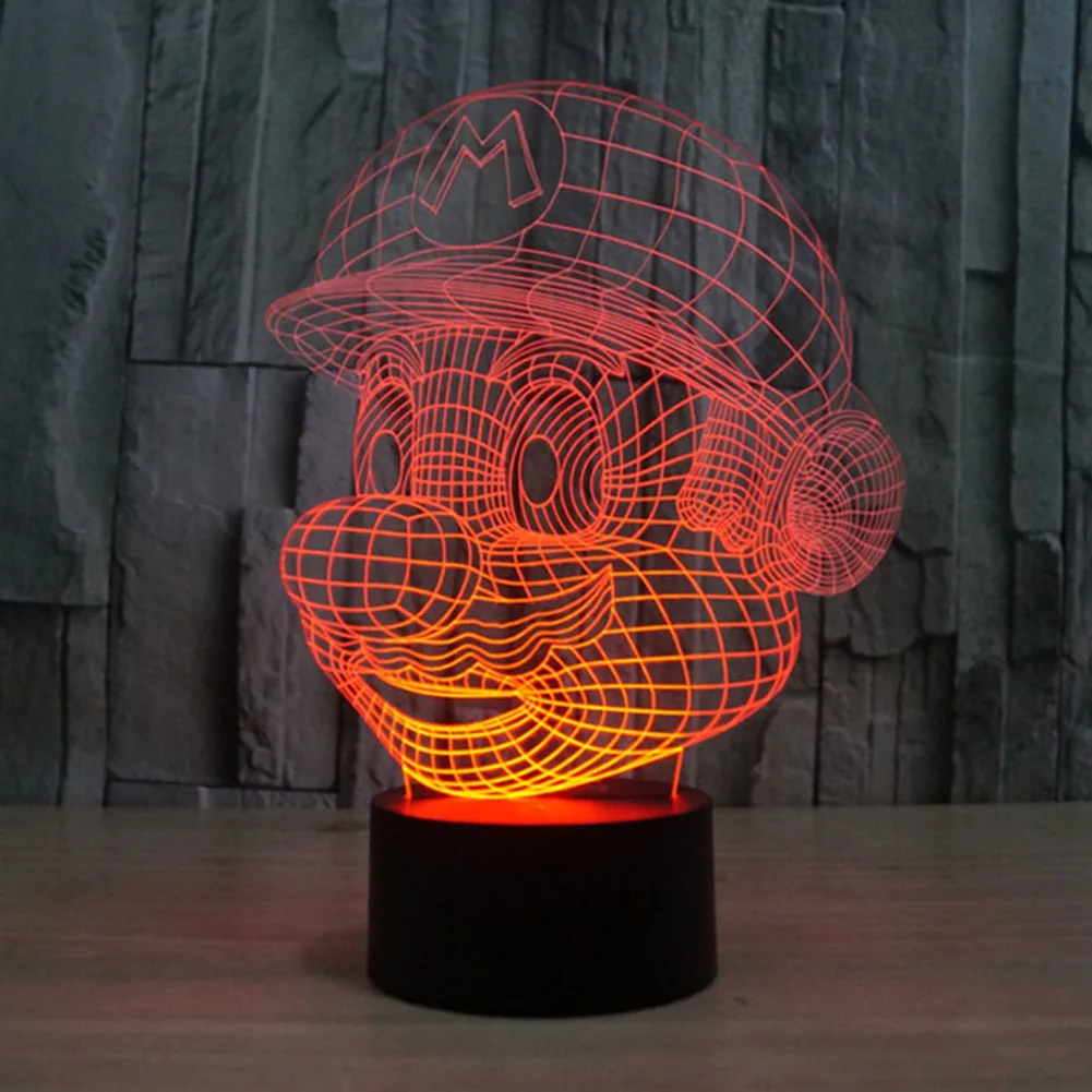 TAMPROAD 3D LED ночник цветная градиентная атмосферная лампа Новинка освещение