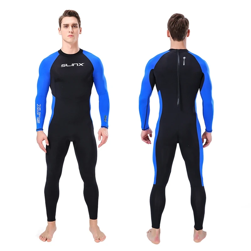 Men's Thin Sweat-absorbent And Quick-drying Swimsuit One-piece Waterproof Sunscreen Surf Diving Suit Swimsuit