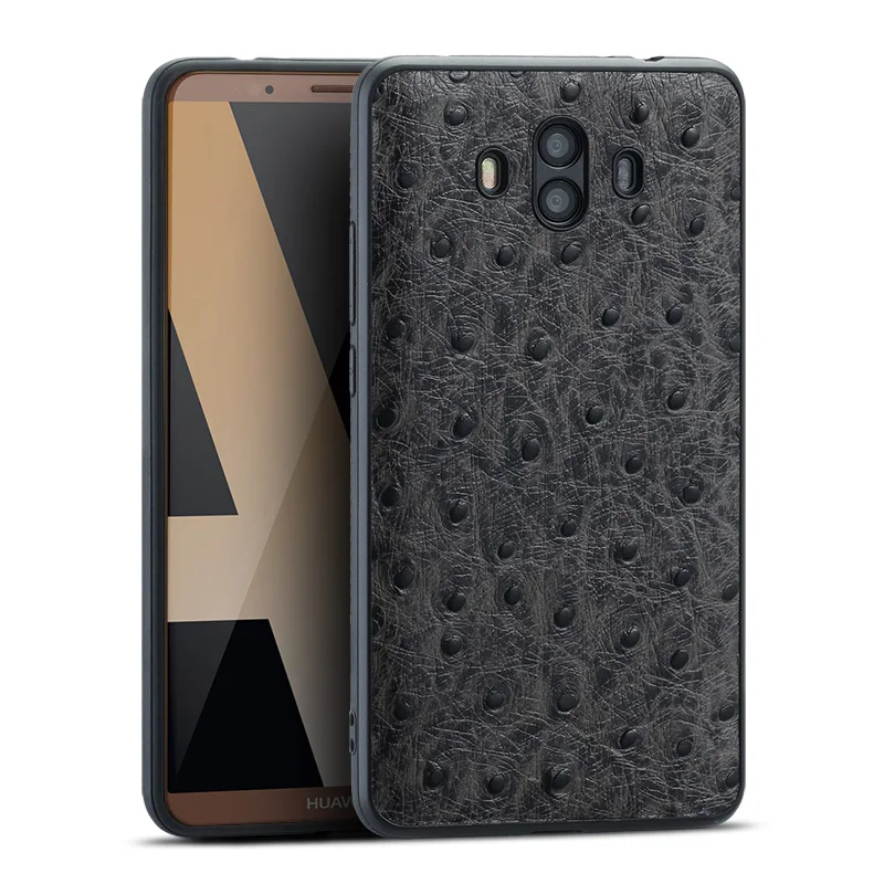 Фирменный чехол для телефона полностью завернутый в страусиное зерно Huawei Mate 20 10 9