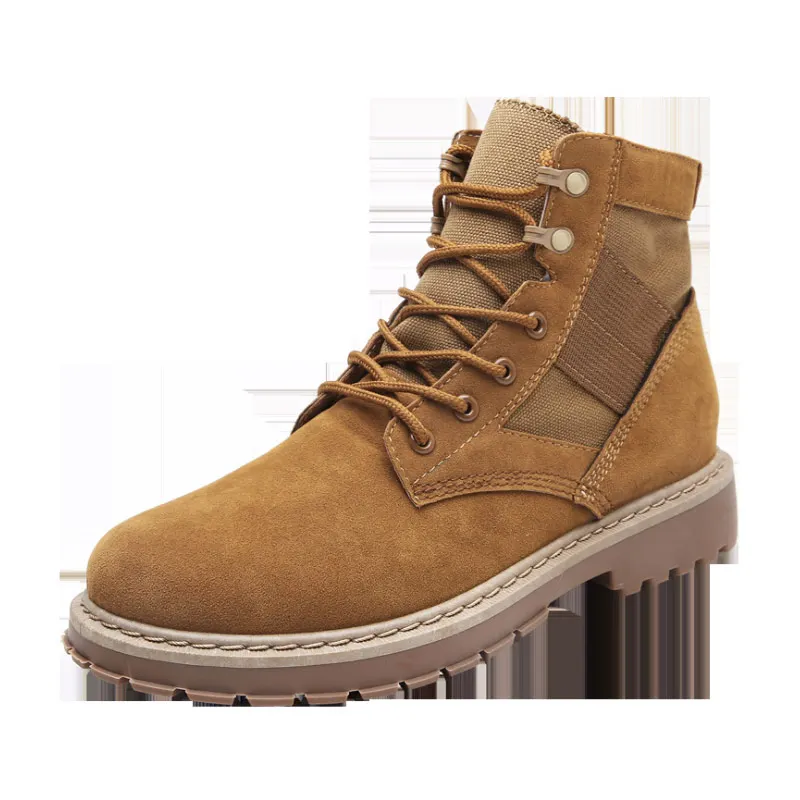 GOXPACER New Men Leather Boots British Work Vintage Fashion Shoes High-Top Military Waterproof Martin | Обувь