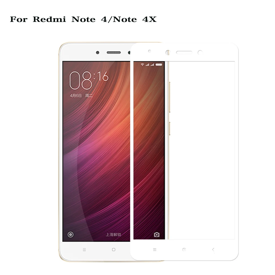 3D мягкий край Полное покрытие для Xiaomi Redmi Note 4x закаленное стекло 4 протектор