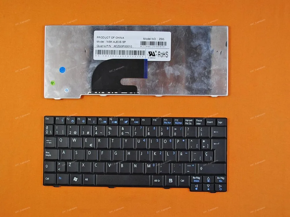 Новая испанская клавиатура SP Teclado для ACER ASPIRE ONE ZG5 531 571 D250 D150 черный ноутбук |