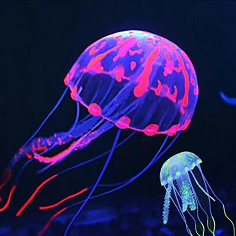 Светящийся эффект искусственные Медузы Аквариум Украшение мини подводная лодка орнамент Красивый