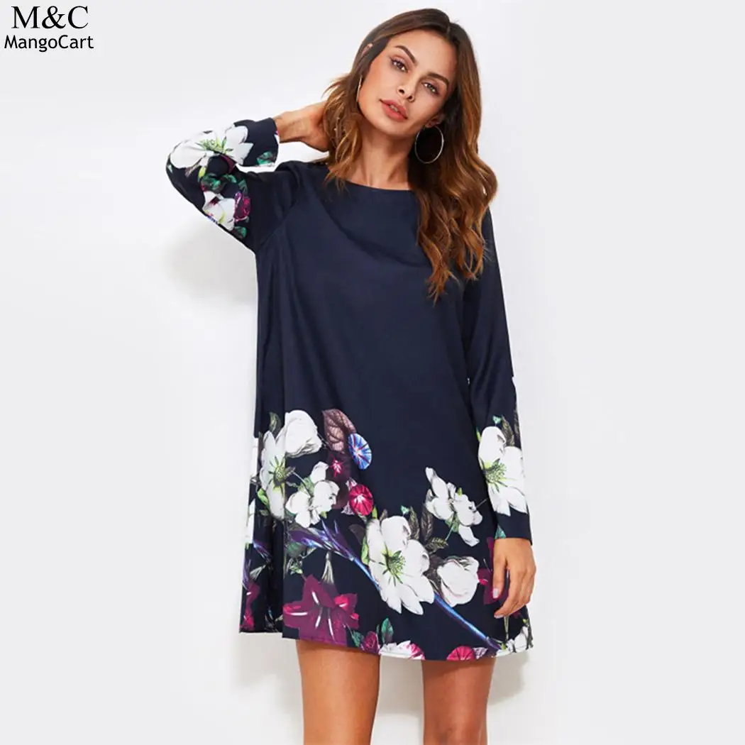 Женское платье Vestidos 2018 летнее Для женщин Свободные модные Повседневное О