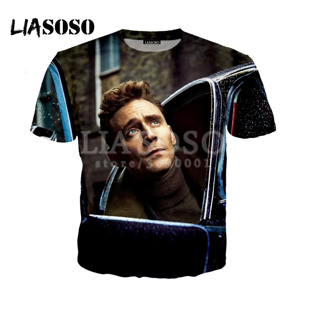 LIASOSO 2018 Женская и мужская футболка с 3D принтом The Dark World Loki Tom Hiddleston летняя пуловер в