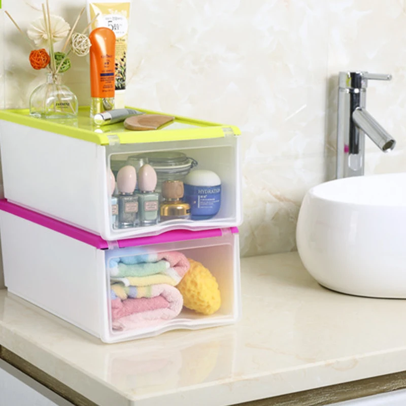 Зеленая пластиковая прозрачная коробка для обуви уплотненная комбинированная