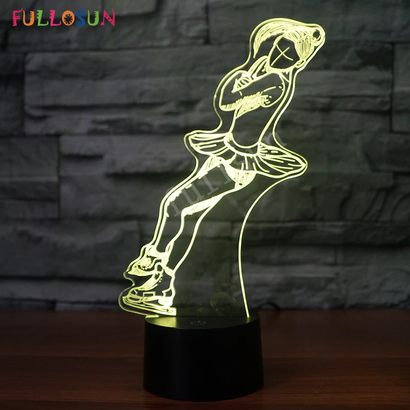 Фигурное катание светодиодный ночник спортивная серия 3D лампа Bulbing Touch цветная