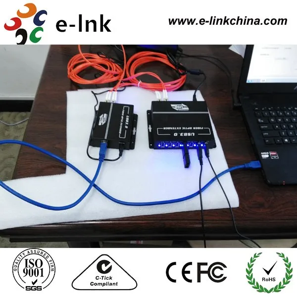 

E-link Fiber Optic Extenders with 7 USB ports