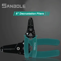 green 6 stripping pliers decrustation automatic cable wire stripper cutter multifunctional terminal plier tools multitool