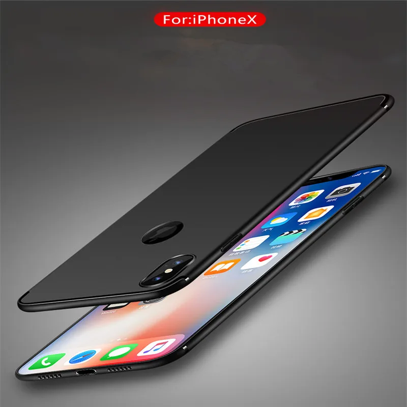 For iphone X case cover slim ultra thin soft silicone TPU back for 8 7 6 6S Plus 5 5S SE edition Anti-knock |