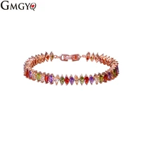gmgyq pulseras mujer moda 2018 cubic zirconia rose gold color bracelets for women fashionjewelry womens accessories