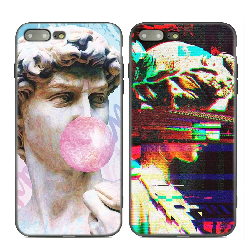 Чехол для iPhone XS XR Max X 6 S 7 8 plus черный мягкий Уретановый Термопластик (tpu) задняя