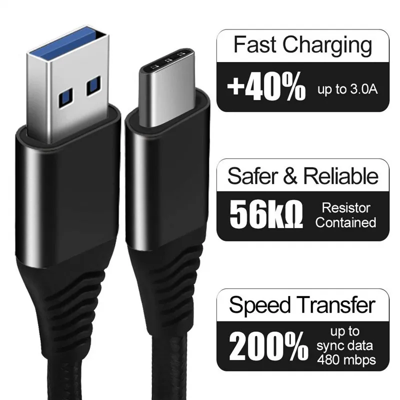 3 А usb type-C быстрое зарядное устройство для Motorola Moto G7 power G6 Plus Z4 Z3 Z2 Play X4 один кабель USB 3,0 type-C