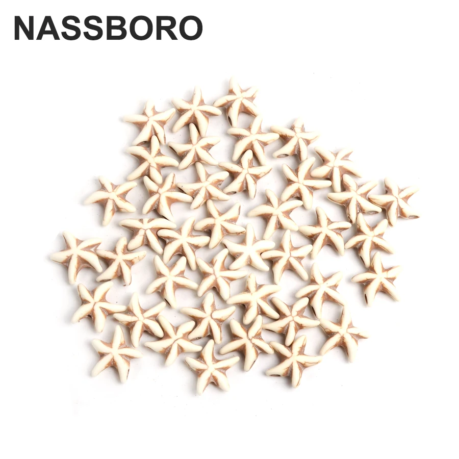 Approx.38pcs/пакет 1.3 см * Морская Звезда Свободные Spacer Синий Белый Бирюзовый Бисер
