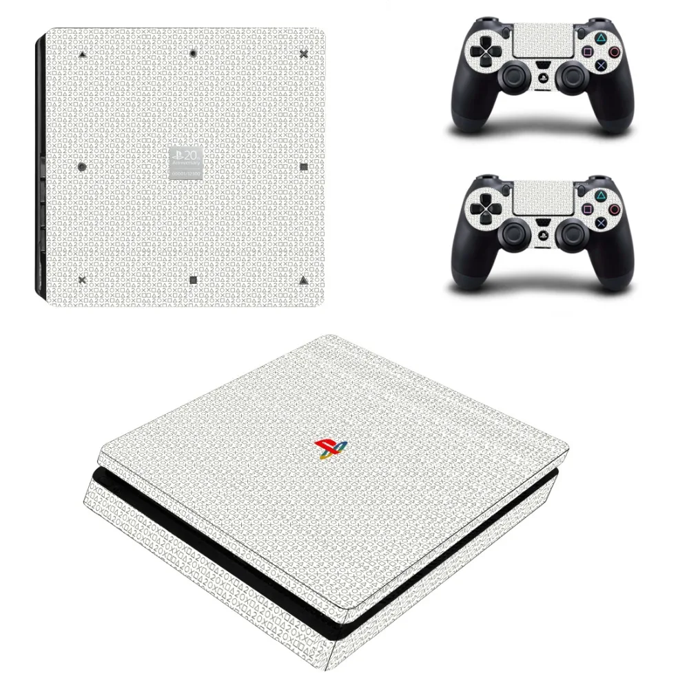 Наклейка PS4 Slim Skin для консоли Sony PlayStation 4 и контроллера чистый белый цвет наклейка