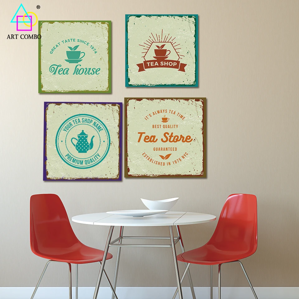 2017 Classic Art Life Retro Decorative Painting All Kinds of Cups Wall Picture No Frame with Famous Brand ART COMBO FG001 | Дом и сад