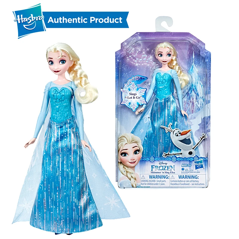 Hasbro Дисней замороженные Шиммер н Синг Эльза, поющая кукла Дисней Замороженные Игрушки одеваются Игры