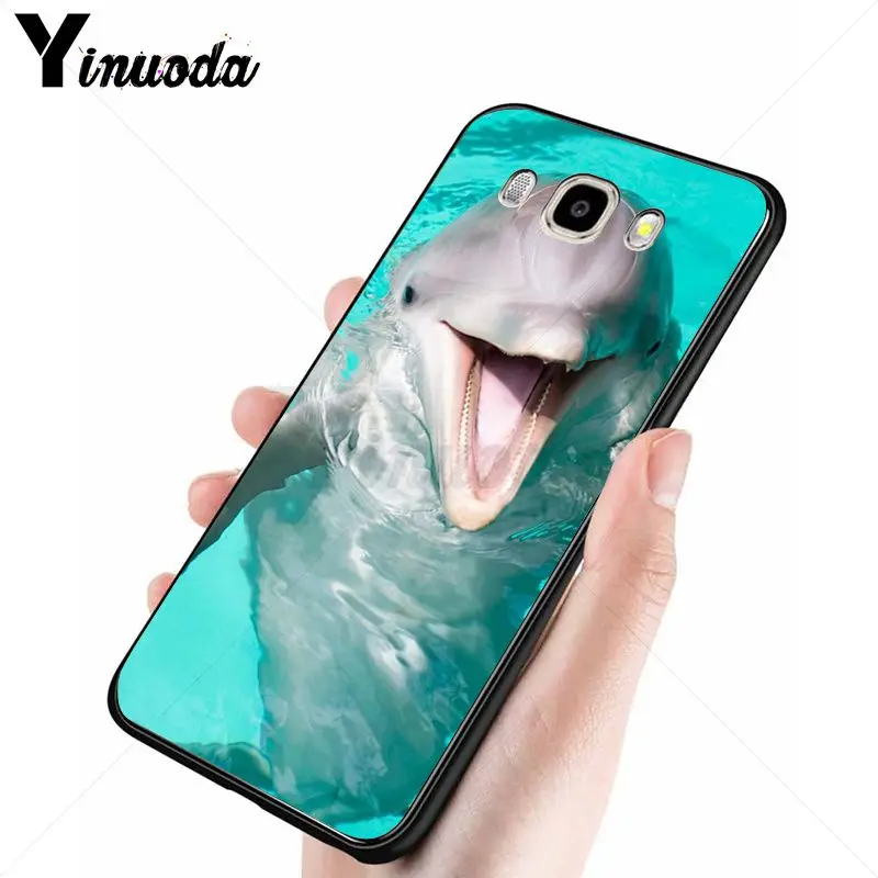 Мягкий силиконовый черный чехол для телефона Yinuoda Dance Of Dolphin Samsung Galaxy j6plus j7 prime j8 j2