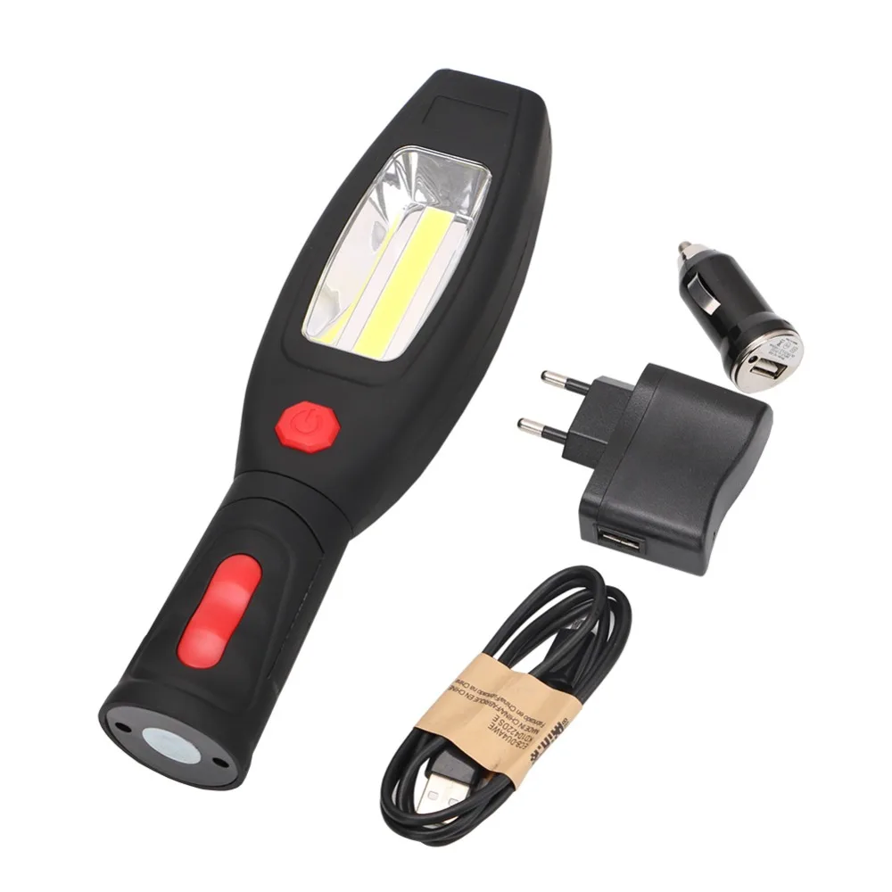 USB фонарь Магнитный перезаряжаемый с 2 режимами 1 светодиод COB + Светодиодная лампа