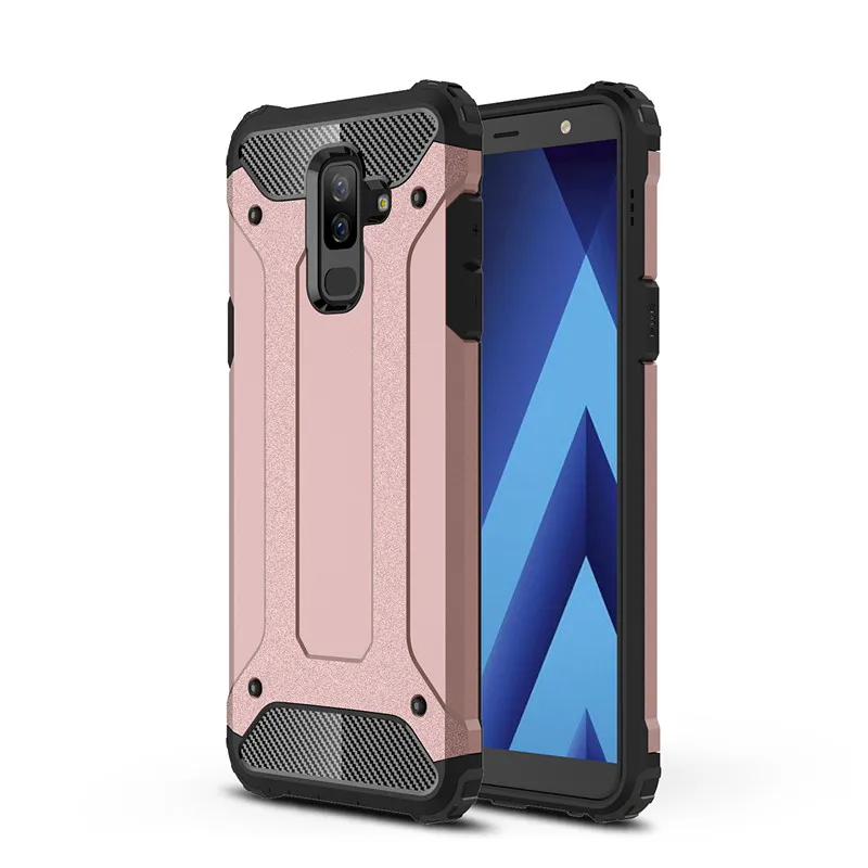 Pdgb Жесткий Чехол для samsung Galaxy M10 M20 M30 A10 A20 A20e A30 A40 A40s A50 A70 Броня защитный силиконовый гибридный Чехол - Цвет: RoseGold