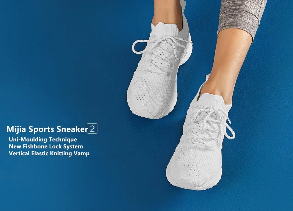 Xiaomi Mijia 'Men smart Sports 2 Uni-Mould Techinique новая система блокировки рыбьей кости эластичный вязаный вамп