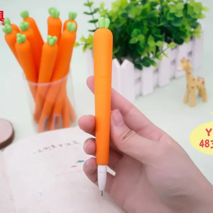 Jonvon Satone office and school supplies Kawaii Carrot Pen Cartoon Gel Material Escolar Stationary lovely stationery goods | Канцтовары