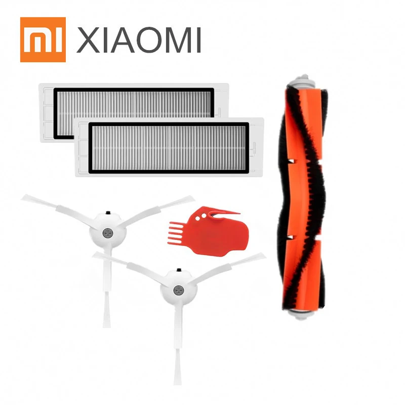 

Suitable for Xiaomi Mi Robot Vacuum Cleaner parts side brush X2PC, HEPA filter X2PC, main brush X1PC ,tool *1pc