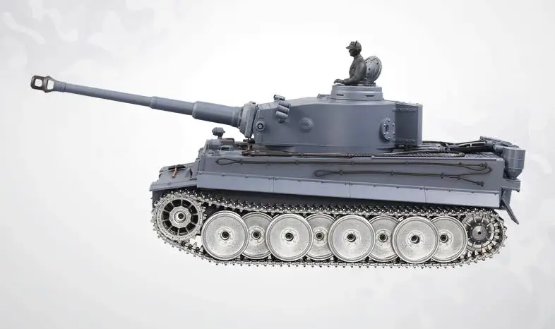 Радиоуправляемый 1:16 масштаб 2,4 ГГц немецкий боевой танк Tiger I RC боевой танк дым и звук(металлическая шестерня и треки - Цвет: metal version