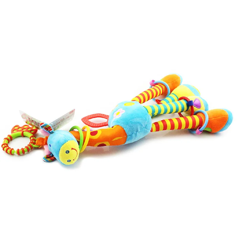 Rosiky Plush Infant Baby Development Soft Giraffe Animal Handbells Handle Toys with Teether Toy | Игрушки и хобби