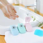 Портативная одноразовая Коробка для мыла для рук в коробке, 50 шт., листы с ароматизированными ломтиками, мини-бумага для мыла для детей и взрослых