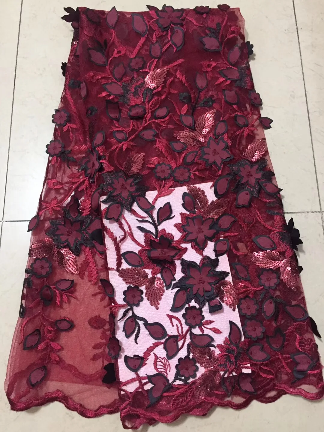 2018 Высокое качество Французский Тюль Кружево Rendas гипюр 3D цветок сетки ткань с