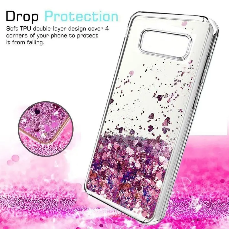 For Samsung S6 S7 Edge Note 8 3 4 5 Glitter Stars Liquid Quicksand Cover Galaxy S8 S9 Plus J3 Prime J5 2016 J7 2015 A8 2018 |